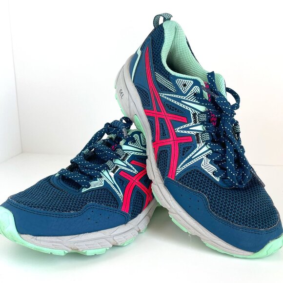 ASICS Gel Womens Venture 8 Mako Blue Pink Running Shoes Size 6.5 - Picture 1 of 10